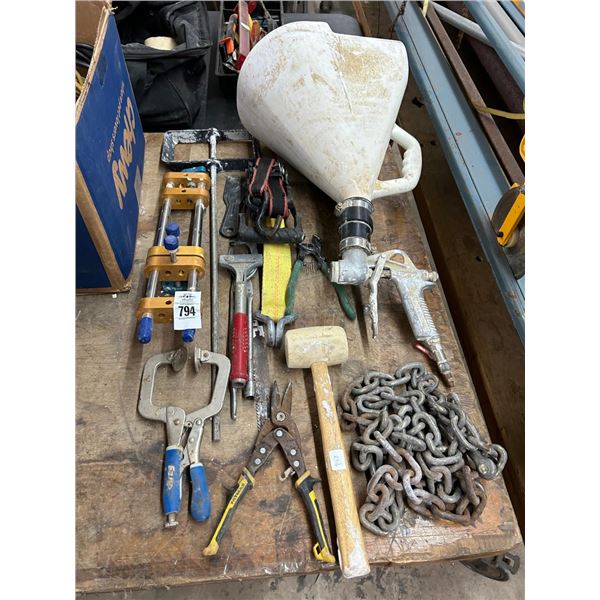 Vise Clamps, Chain, Hopper Sprayer, Chain, Strap Ratchets