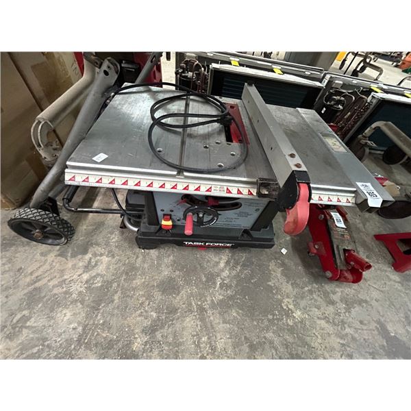 Taskforce Sawbuck Style Portable Table Saw w/Dolly