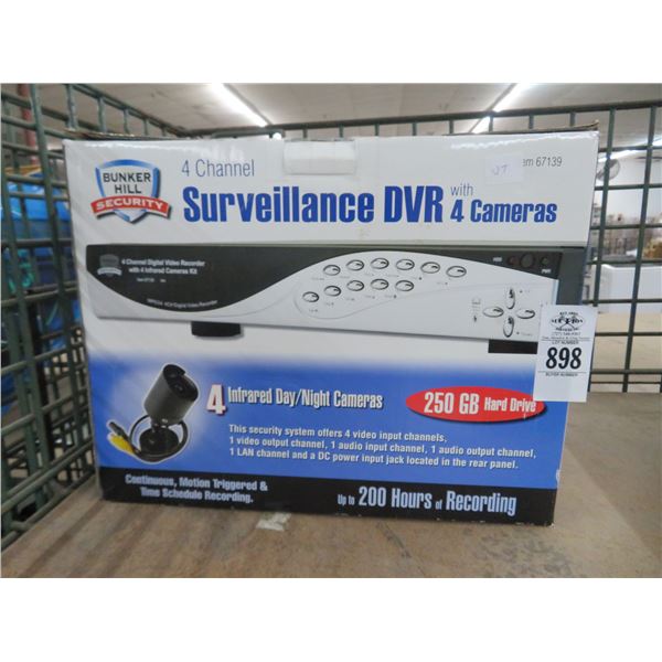 Bunker Hill 4 Channel DVR w/4 Night Vision Cameras
