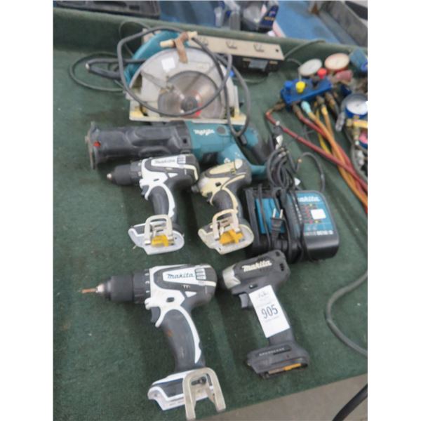 Makita Cordless Drills, Sawzall w/Battery/Charger, Electric Drill