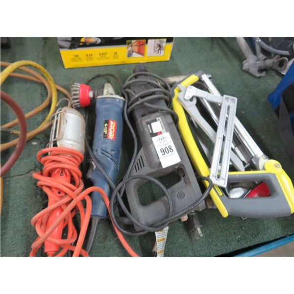 Hacksaws, Demo Hammer, Angle Grinder, Drop Light
