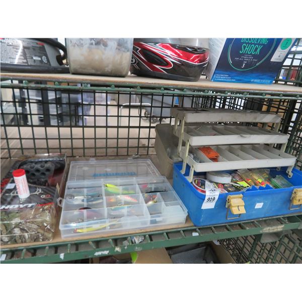 Tackle Boxes w/Fishing Lures and Quiver