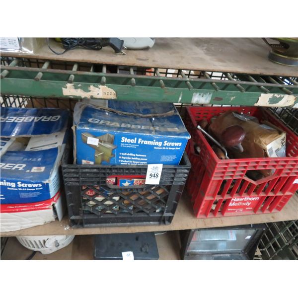Bins 3 w/Asst. Hardware, Tools