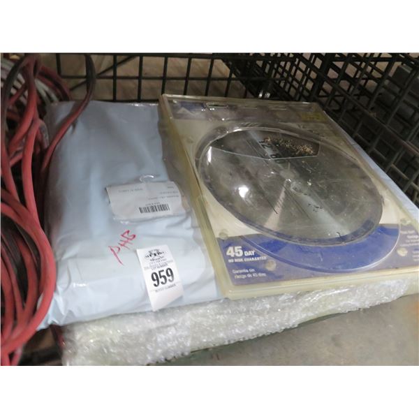 Large Saw Blade, Ext. Cord, Hardware Bin