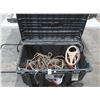 Image 1 : Husky Large Rolling Tool Tote w/Measuring Wheel and Asst. Tools