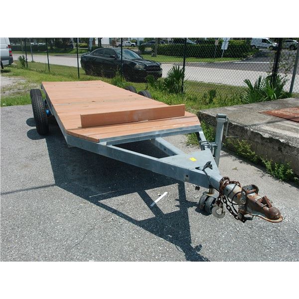 T/A 16' Flatbed Trailer w/Trek Planks - No Title Required