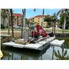 Image 6 : Alum Approx.  12'  X  25'  Knuckle Crane Barge w/Twin Suzuki 150's