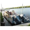 Image 2 : Alum.  8'  X  20'  Knuckle Crane Barge w/Twin Yamaha 200's