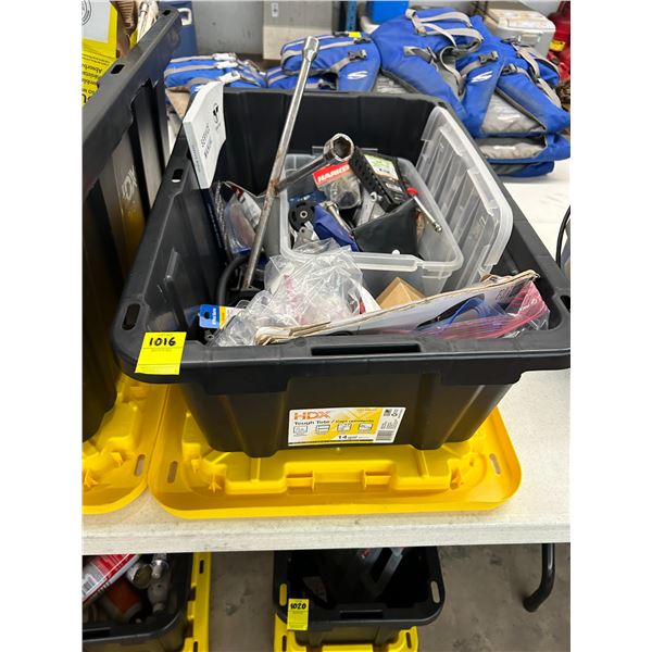 Large Lidded Tote w/Stat Wrench Tool, Supplies