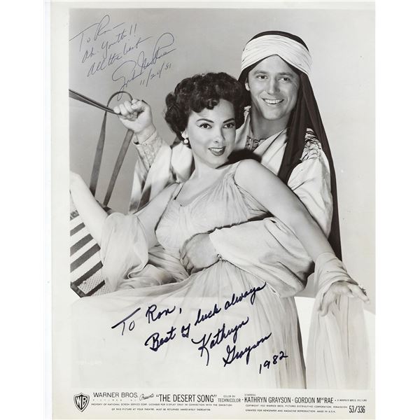 The Desert Song  Kathryn Grayson and_x000d_ Gordon MacRae signed movie photo