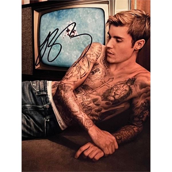 Justin Bieber signed photo