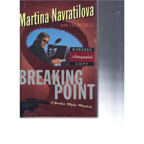 Breaking Point Martina Navratilova signed book