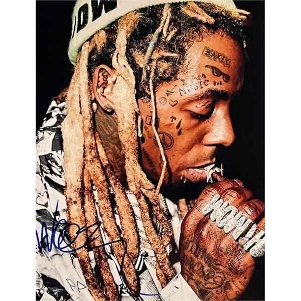 Rapper Lil Wayne signed photo