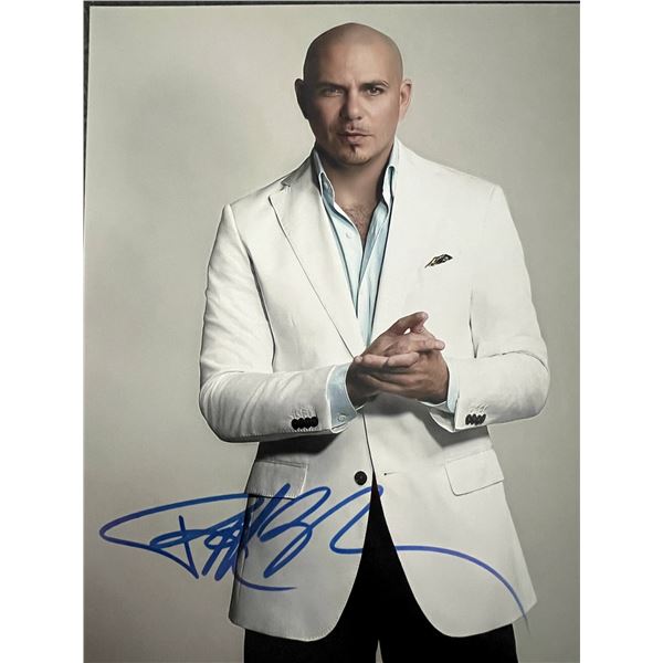 Rapper Pitbull signed photo