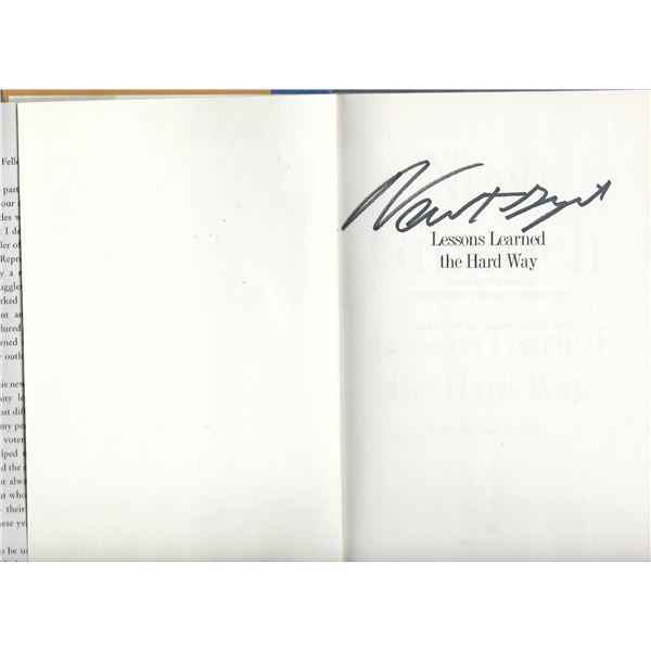 Lessons Learned the Hard Way: A Personal Report Newt Gingrich signed book