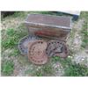 Image 1 : Carpenter's Wood Tool Box | Buggy Steps | 3 Metal Tractor Seats
