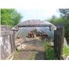 Image 2 : Greenhouse Steel Structure (16ft W x 64ft L x 8ft Peak Height) on 10'' x 10'' Bridge Planking with P