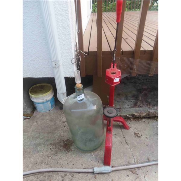 Glass Carboy & Corker 