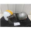 Image 1 : 2 Vintage Motorcycle/Snowmobile Helmets. Stripped One is XL