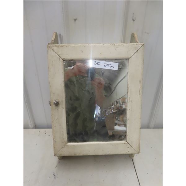 Vintage Rustic Mirrored Wall Cabinet 21"x12.5x5"