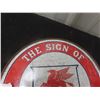 Image 2 : Mobil gas Friendly Service Round Tin Sign 
