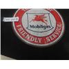Image 4 : Mobil gas Friendly Service Round Tin Sign 