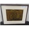 Image 1 : Vintage 1970s Inuit Framed Copper Acid Art Etching by 