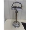 Image 1 : Vintage Chrome Art Deco Standing " Ashtray with Original Amber Glass Insert