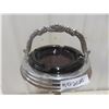 Image 2 : Vintage Chrome Art Deco Standing " Ashtray with Original Amber Glass Insert