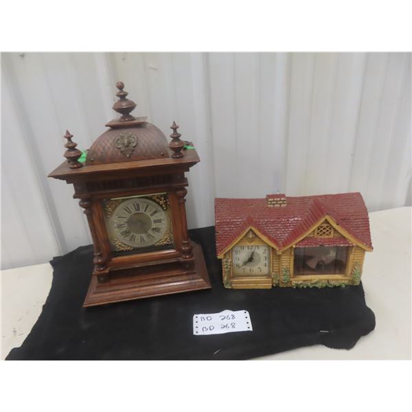 Antique German Mantel Clock with Wind Key + 