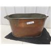Image 1 : Antique Copper Boiler Wash Tub with Wood Handles