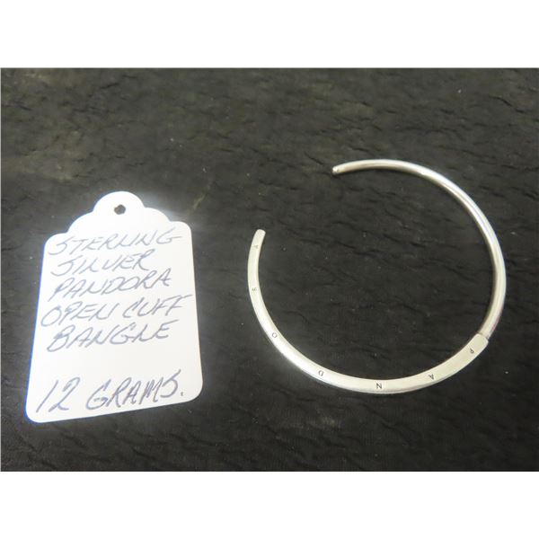 Sterling Silver Pandora Open Cuff Bangle 12 gr. 
