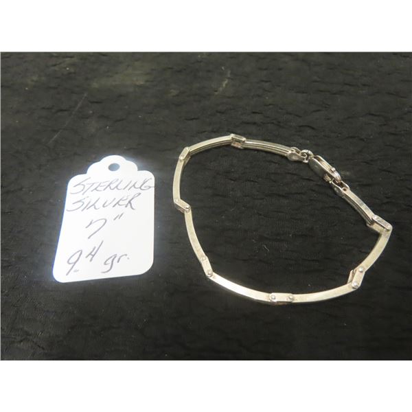 Sterling Silver 7" Bracelet 9.4 gr.