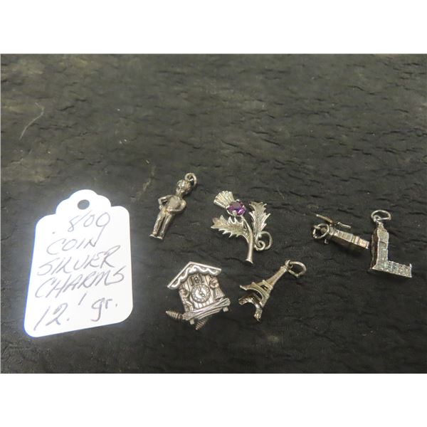 .800 Coin Silver Charms 12.gr