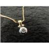 Image 1 : 10Kt Gold + Diamond 18" Necklace with Pendant 3.6 gr. 