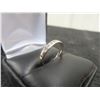 Image 3 : 14Kt White Gold + Diamond Size 6 1/2 Ring 2.5 gr 