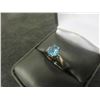 Image 1 : 10Kt White Gold + Aquamarine Size 6 Ring 2 gr.