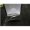 Image 2 : 10Kt White Gold + Aquamarine Size 6 Ring 2 gr.
