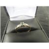 Image 2 : 10Kt Gold Diamond Aquamarine Size 4 0.9 gr.