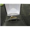 Image 2 : 10Kt Gold + Aquamarine Size 5 1.1 gr.