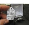 Image 2 : 10Kt White Gold + Diamond Aquamarine Size 5 1/2 2.7gr.
