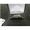 Image 2 : 10Kt White Gold + Aquamarine Size 5 Ring 1.3 gr.