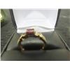 Image 2 : 10Kt Gold Diamond + Garnet Size 4   2gr.