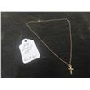 Image 1 : 10Kt Gold 13" Necklace with Pendant 0.5gr.