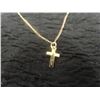 Image 2 : 10Kt Gold 13" Necklace with Pendant 0.5gr.