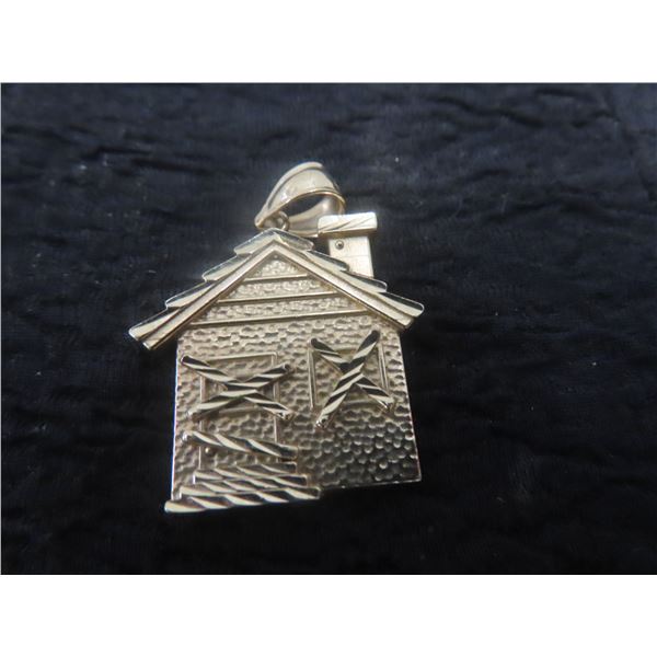10Kt Gold TrapHouse Pendant 3gr.