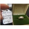 Image 2 : 10Kt Gold + Diamond Size 7 1/2 Ring 3.4 gr.