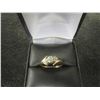 Image 3 : 1Kt Gold + Diamond Size 7 Ring 2.6gr.