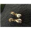 Image 1 : 14KT Gold + Diamond Pair of Earrings 2.3gr.