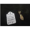 Image 2 : 10Kt Gold + Diamond Grenade Pendant 3.4gr. 